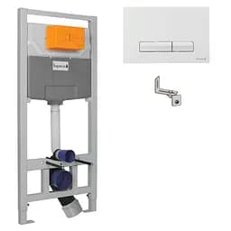 Інсталяція для унітазу Imprese i-Frame 3в1 (інсталяція, кріплення, клавіша i5900W) white i9120W, Білий