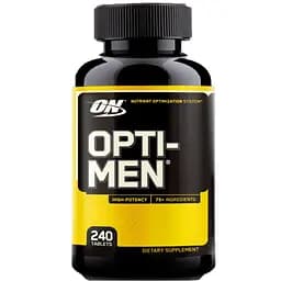 Вітаміни Optimum Nutrition Opti-men без смакових добавок 240 пігулок