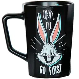 Чашка Warner Bros Frappe Looney Tunes. Bugs Bunny порцелянова чорна 370 мл (75001734)