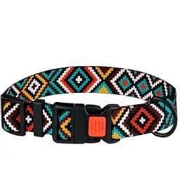 Ошейник для собак BronzeDog Urban Гуцульская застежка пластиковая ментоловый M