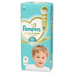 Дитячі одноразові пiдгузники Pampers Premium Care розмір 6 (13-18 кг) 50 шт. - мініатюра 2