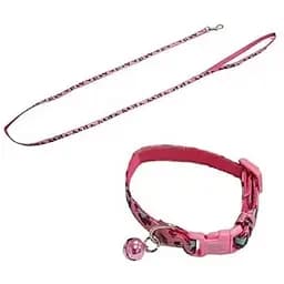 Нашийник з повідцем Croci Mini Jungle нейлоновий 16-24 см/120 см рожевий
