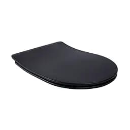 Сиденье для унитаза Qtap (Robin, Scorpio) с микролифтом Slim QT99U184UF450MB, Черный матовый