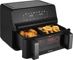 Sencor Мультипіч Sencor Dual Vita Fryer, 2700Вт, чаша-4.5+4.5л, сенсорне керув., 2 чаші, гриль, пластик, чорний - мініатюра 2