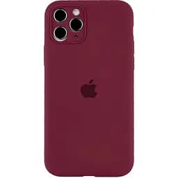 Чохол Silicone Case Full Camera Protective AA для Apple iPhone 12 Pro Max 6.7" Бордовий / Plum