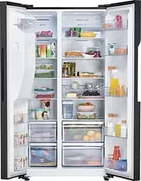 Холодильник Gorenje SBS 179x68x91см 2 двері Х-368 л М-167 л A++ NF Plus Інвертор диспенсер дисплей чорний (NRS9EVB) - мініатюра 6