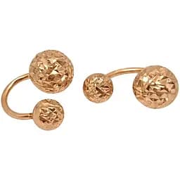 Золотые серьги с алмазной гранью.   210336_7_А