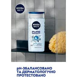 Гель для душу NIVEA MEN Pure Impact  3в1 для тіла обличчя та волосся 250 мл - мініатюра 7
