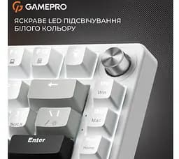 Клавиатура игровая механическая GamePro GPMK-126 Genesis Silver light USB Red Swich Hot-Swap N-KRO Grey - мініатюра 7