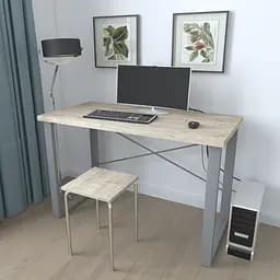 Письмовий стіл Ferrum-decor Драйв 750x1200x600 Сірий метал ДСП Дуб Сан-Марино 32 мм (FRD-103325) - мініатюра 4