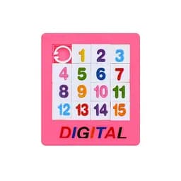 Логічна гра П'ятнашки 1376-B(Pink) від 1 до 15 рожевий