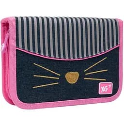 Пенал твердий Yes HP-04 Kittycon, 13х21х4 см, сірий з рожевим (533123)