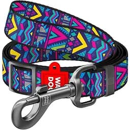 Поводок для собак Waudog Nylon нейлоновый, рисунок "Инди", регулируемый