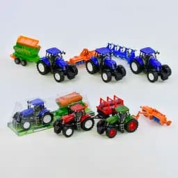 Трактор с прицепом 4066-6066-8066-9066 инерция, в слюде (6968223110989) Микс