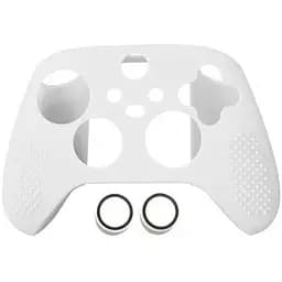 Силиконовый чехол + накладки на стики для джойстика Xbox Series S, X (White)