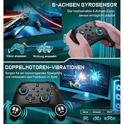 Перемикач бездротового контролера ALEEMTRY Pro Controller з функцією RGB Light/Programmable/Ake - мініатюра 3