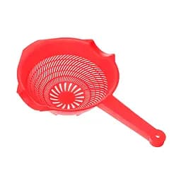 Дуршлаг пластиковый с ручкой 36х22.5 см, Kitchette Красный 84633