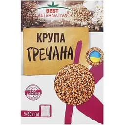 Крупа гречана Бест Альтернатива 400 г (5 пакетики по 80 г)