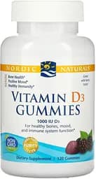 Вітамін D3 Nordic Naturals Vitamin D3 Gummies, 120 жувальних таблеток для підтримки кісток, зубів та м'язів
