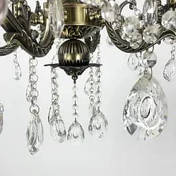 Підвісна кришталева люстра Crystal Life у бронзовому корпусі на 6 ламп Line.F 11549/6 - мініатюра 6
