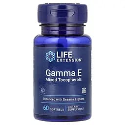 Вітаміни та мінерали Life Extension Gamma E Tocopherols, 60 капсул