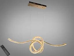 Підвісна люстра LED Diasha золото 85 Вт пульт 15м²