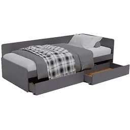 Ліжко односпальне Еверест Соната-800 без ящиків 80х190 см графіт (EVR-5578)