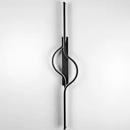 Настінний чорний бра у хвилеподібному корпусі 80 см Арт. WM33/800 Line F