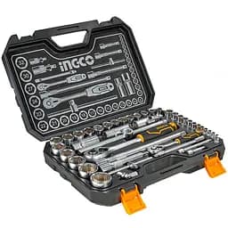 Набір торцевих головок Ingco Industrial 1/4" та 1/2" 44 предмети (HKTS42441)