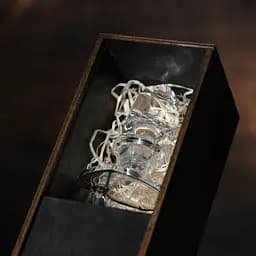 Подарунковий набір віскі Whiskey Stones №11 графин Bohemia Quadro в дерев'яному пеналі - мініатюра 8