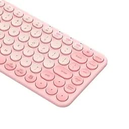 Клавіатура бездротова 3 діапазонна Baseus K01A Wireless Tri-Mode Keyboard рожева - мініатюра 2