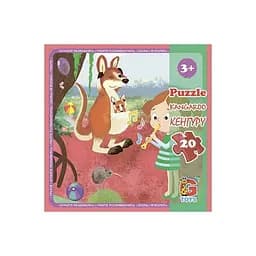 Детский пазл "Зоопарк" G-Toys LZ11, 20 элементов