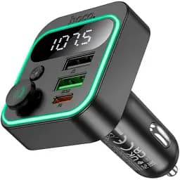 FM-трансмітер Hoco E85 Tiger PD20W+QC3.0 Black [129643] - мініатюра 3