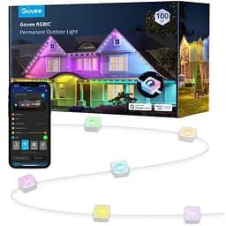 Гирлянда Smart LED Govee H705A Permanent Outdoor Lights RGB, IP67, 30м, кабель прозорий