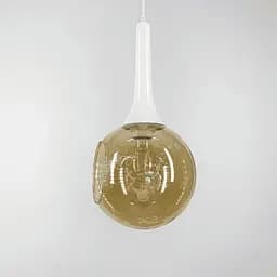 Світильник в білому корпусі з відкритим янтарним плафоном | Арт. 11810/1 WT+AM | Line F