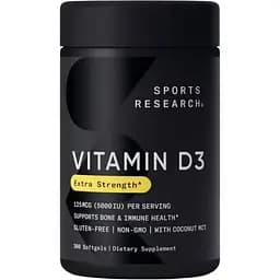 Вітаміни Sport Research Vitamin D3 5000 мг 360 капсул