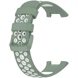 Ремінець DK Silicone Sport Band Classic Nike для Xiaomi Mi Band 7 Pro (light green / white) - мініатюра 2