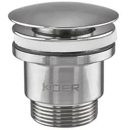Донний клапан Koer PW-01-02 Click-Clack універсальний KR3401, Нержавіюча сталь