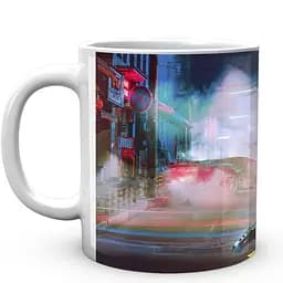 Кружка GeekLand Cyberpunk 2077 Киберпанк 2077 На улице В туман CY 02.572 330 мл белая