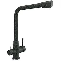 Смеситель под фильтр Platinum KT 8201 (8626) поворотный двухрычажный из нержавеющей стали графит (000033365)