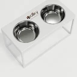 Hollky Base L — миски на підставці для середніх і великих собак (2 × 0,95 л, висота 20 см) - мініатюра 5