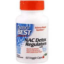 Детоксические регуляторы Doctor's Best NAC Detox Regulators with SelenoExcell 60 гелевых капсул