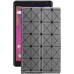 Чехол StatusCASE из экокожи для планшета Prestigio Q Pro Серый ромб