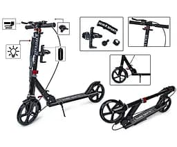 Самокат Scale Sports 52х10х80-96 см Чорний 000231290 - мініатюра 2