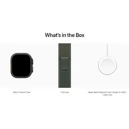 Смарт-годинник Apple Watch Ultra 2 49mm Black Titanium Case with Green Trail Loop S/M (MYTJ3+MYQ33) [114886] - мініатюра 4
