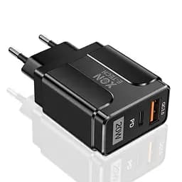 Зарядное устройство XON PowerCharge 20W (PD20) USB Type-C (PCWA020020A1С1B 6136) Черный
