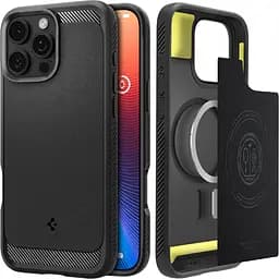 Чохол Spigen Rugged Armor with MagFit для Apple iPhone 16 Pro Matte Black (ACS08115) [115489] - мініатюра 5