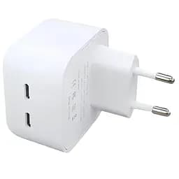 МЗП Brand_A_Class 35W Dual Mini Power Adapter for Apple (2USB-C) (AA) (box) White - мініатюра 2