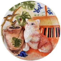 Декоративная тарелка Lefard Кошка и ваза (59-120)