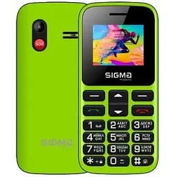 Мобильный телефон Sigma mobile Comfort 50 HIT2020, зеленый, "бабушкофон", 2 Mini-SIM+Micro-SIM, дисплей 1.77" цветной